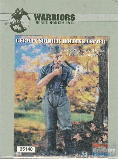 WAR35140 1:35 Warriors German Soldier Holding Letter Figure
