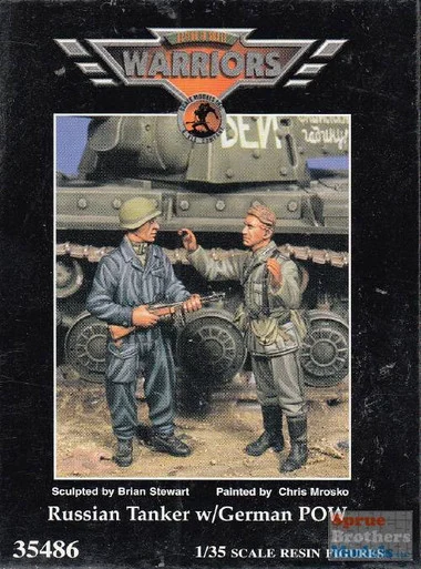 WAR35486 1:35 Warriors Russian Tanker w/German POW Figure Set
