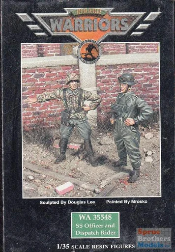 WAR35548 1:35 Warriors SS Officer and Dispatch Rider Figure Set