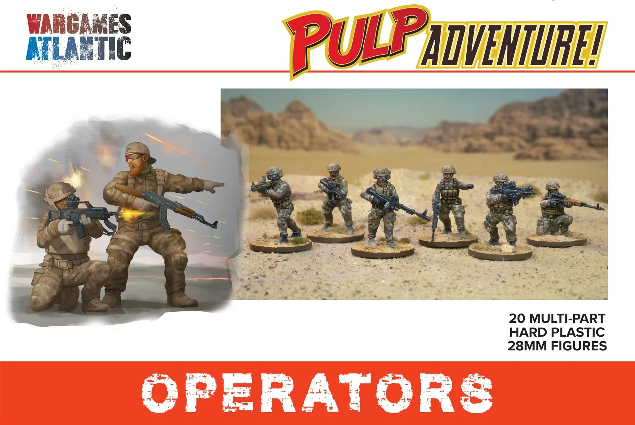 Wargames Atlantic Operators: 28mm Modern Tactical Figures – Pulp Adventure Collection