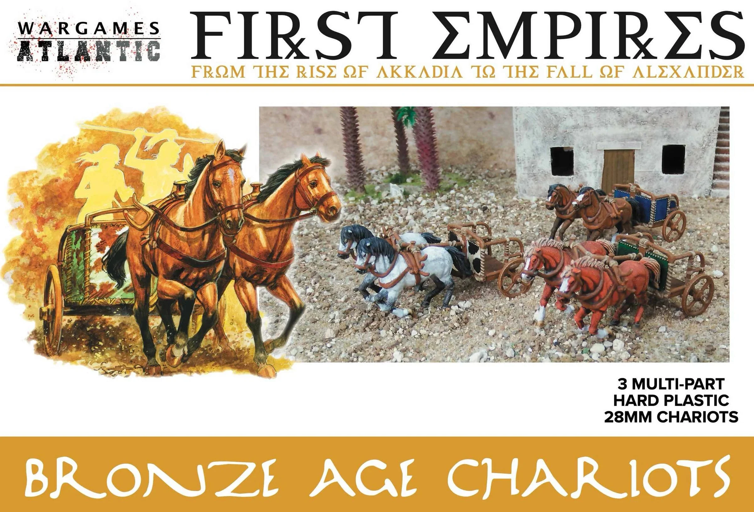 Wargames Atlantic Bronze Age Chariots 28mm Scale Plastic Figures