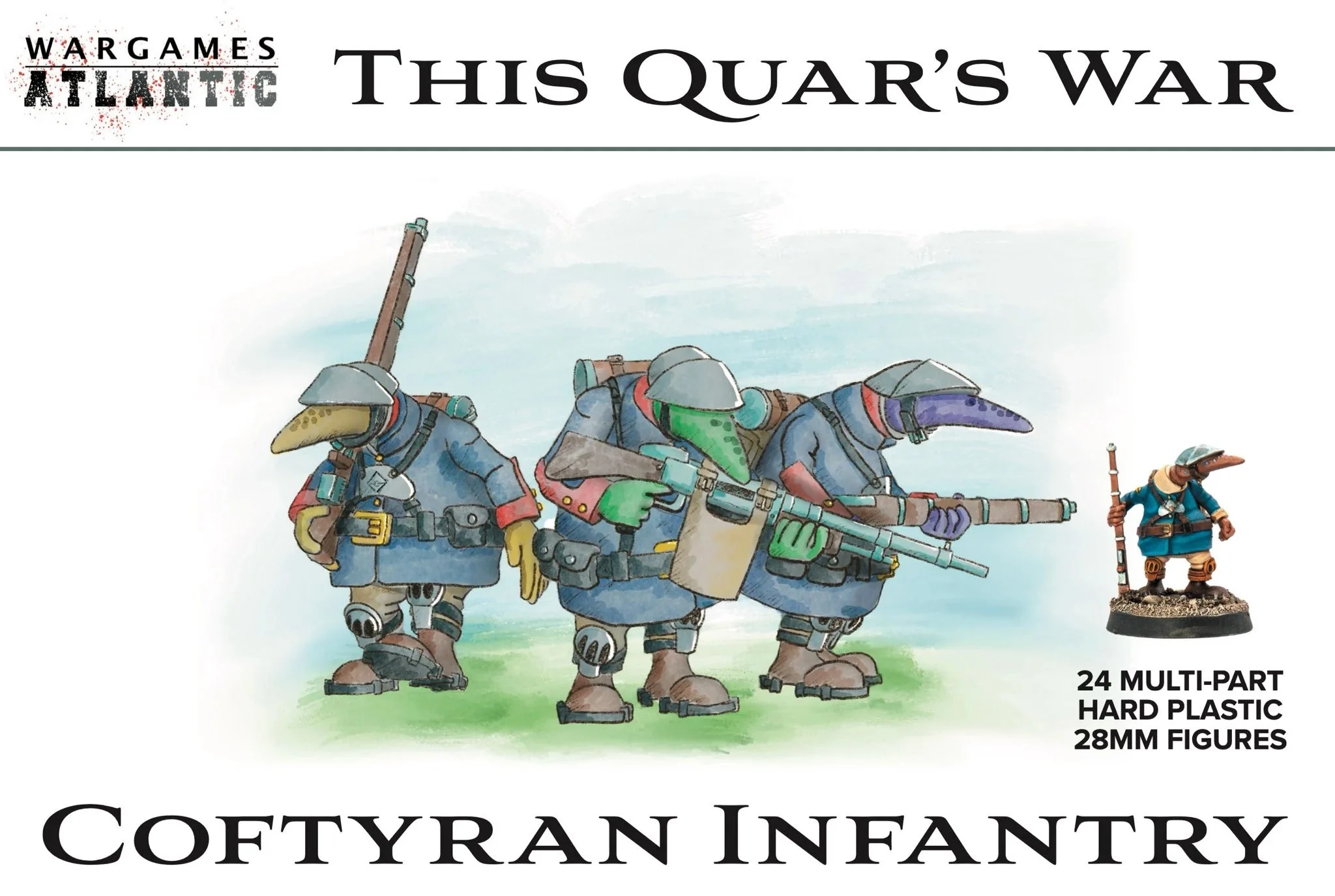 Wargames Atlantic This Quar’s War Coftyran Infantry 28 mm Scale Model Plastic Figures