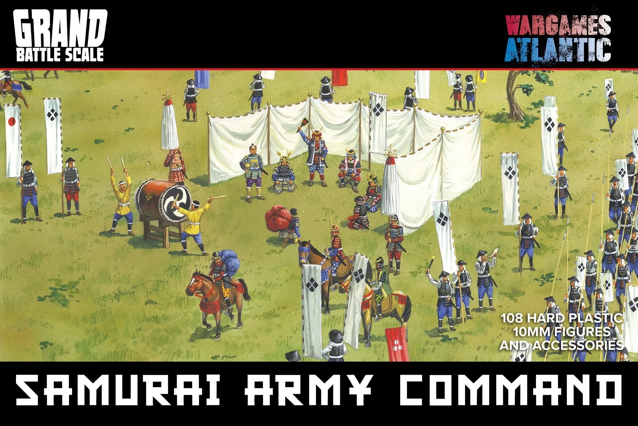 Wargames Atlantic Samurai Army Command 10mm Scale Plastic Figures