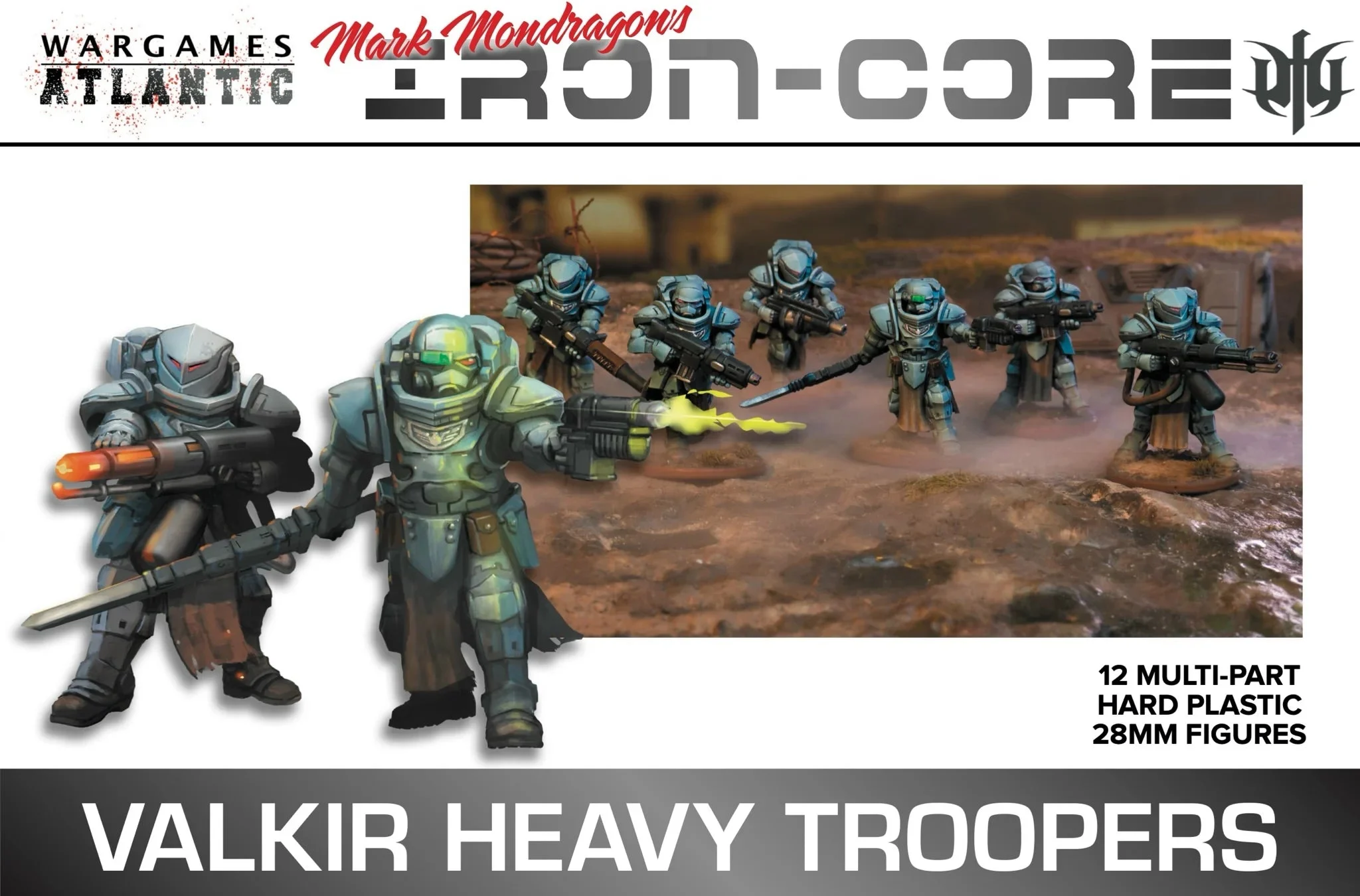 Wargames Atlantic Valkir Heavy Troopers 28mm Scale Plastic Figures