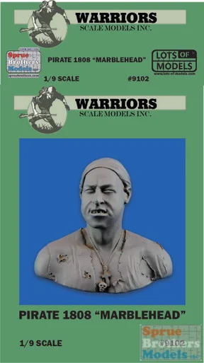 WARN09102 1:9 Warriors Scale Models - Pirate 1808 'Marblehead' Bust