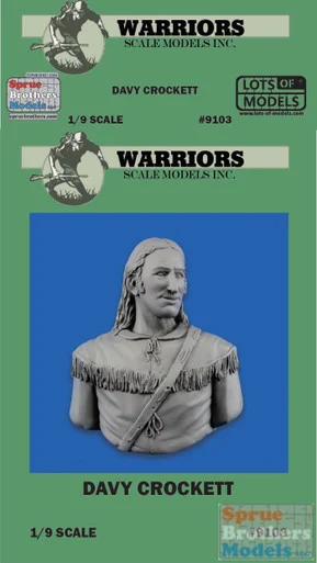 WARN09103 1:9 Warriors Scale Models - Davy Crockett Bust