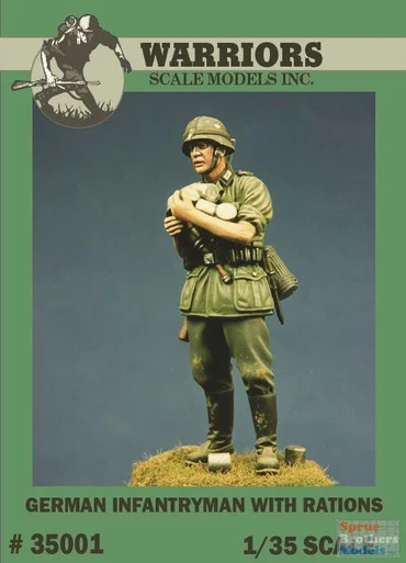 WARN35001 1:35 Warriors Scale Models Figure: German Infantryman with Rations