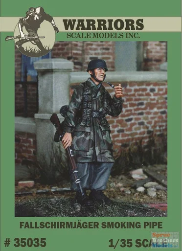 WARN35035 1:35 Warriors Scale Models Figure: Fallschirmjager Smoking Pipe
