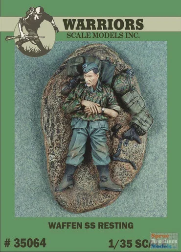 WARN35064 1:35 Warriors Scale Models Figure: Waffen SS Resting