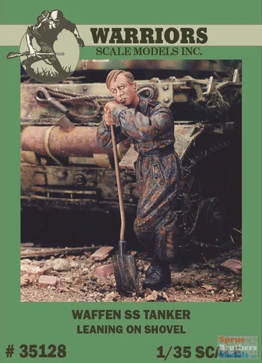 WARN35128 1:35 Warriors Scale Models Figure: Waffen SS Tanker Leaning on Shovel