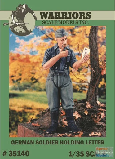 WARN35140 1:35 Warriors Scale Models Figure: German Soldier Holding Letter