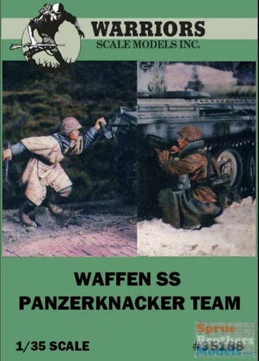 WARN35188 1:35 Warriors Scale Models Figure Set: Waffen SS Panzerknacker Team (2 figures)