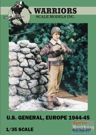 WARN35230 1:35 Warriors Scale Models Figure: US General Europe 1944-45