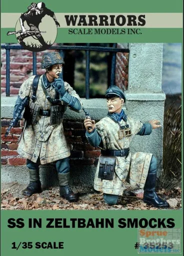WARN35253 1:35 Warriors Scale Models Figure Set: SS in Zeltbahn Smocks (2 figures)