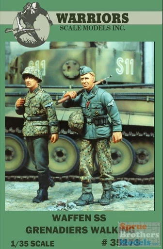 WARN35273 1:35 Warriors Scale Models Figure Set: Waffen SS Grenadiers Walking