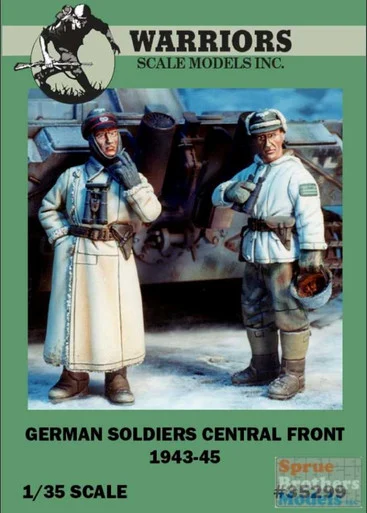 WARN35299 1:35 Warriors Scale Models Figure Set: German Soldiers Central Front 1943-45 (2 figures)
