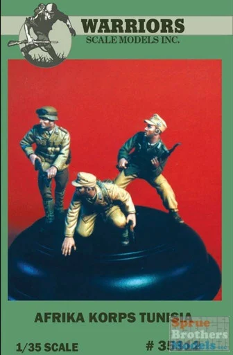 WARN35312 1:35 Warriors Scale Models Figure Set: Afrika Korps Tunisia
