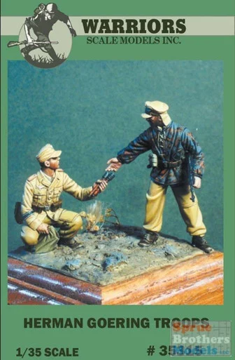 WARN35315 1:35 Warriors Scale Models Figure Set: Herman Goering Troops