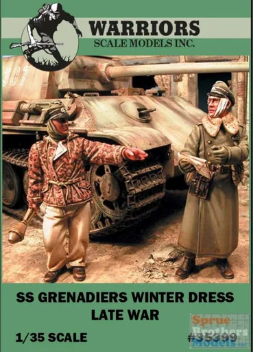 WARN35399 1:35 Warriors Scale Models Figure Set: SS Grenadiers Winter Dress Late War (2 figures)