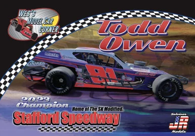 Wes's Model Car Corner WMCC Todd Owen - 23 Stafford Speedway SK Modified Champion 1/25 Scale Model Kit