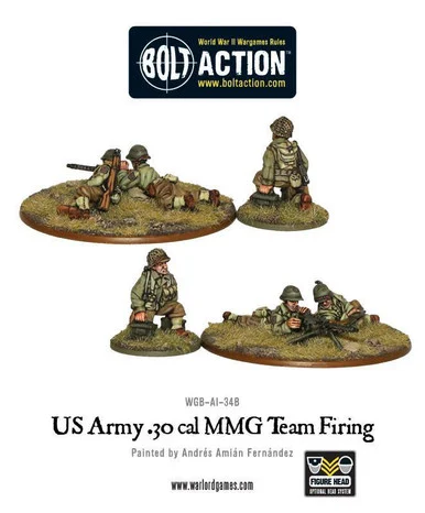 Bolt Action: Americans - US Army 30 Cal MMG Team Firing