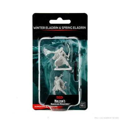 Wizkids 90320 Dungeons & Dragons Nolzur`s Marvelous Unpainted Miniatures: Winter Eladrin & Spring Eladrin