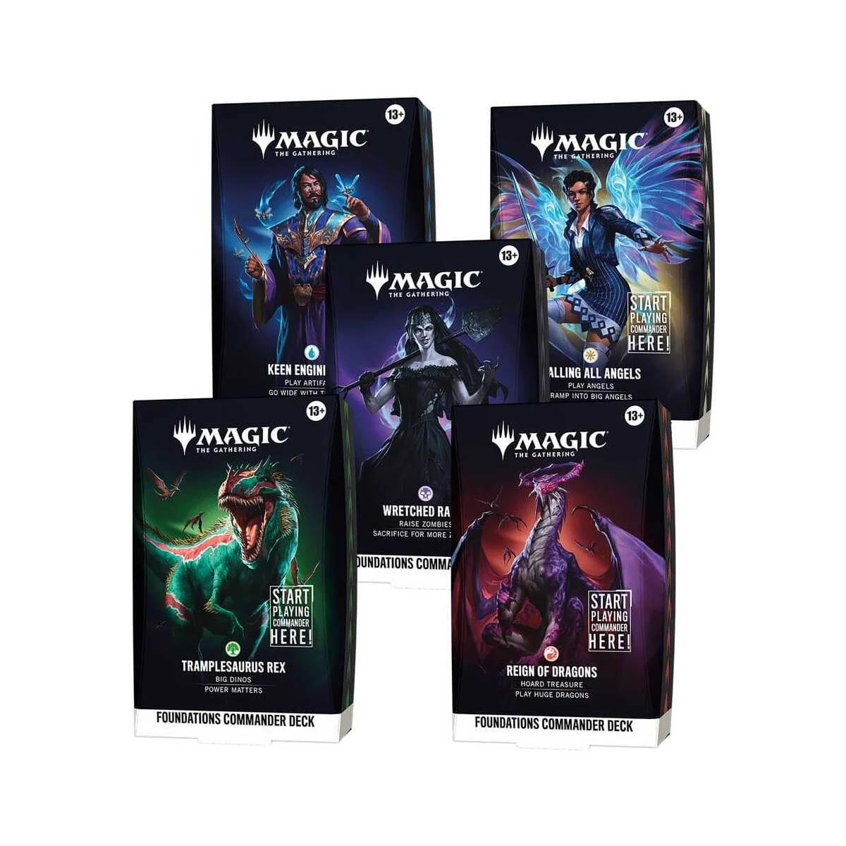 Magic the Gathering Commander Foundation Decks (5) *ENGLISH* - Wizards of the Coast