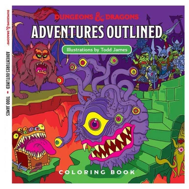 Wizards of the Coast C60350000 Dungeons & Dragons Adventures Outlined Coloring Book