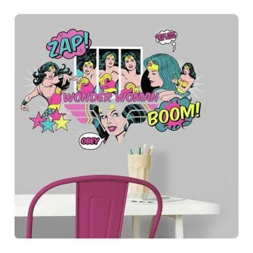 Wonder Woman Pop Art Peel and Stick Wall Decals - Roommates