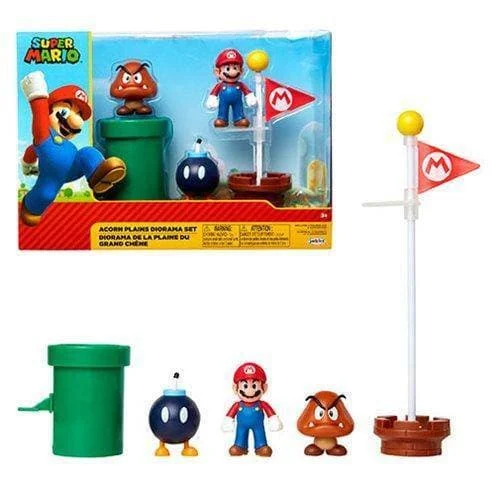 World of Nintendo 2 1/2" Acorn Plains Diorama Playset - Jakks Pacific
