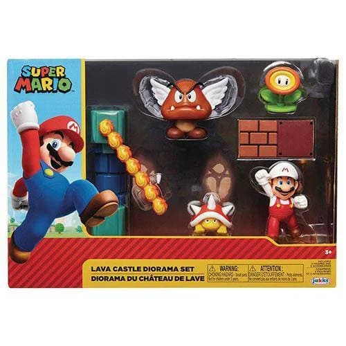World of Nintendo 2 1/2" Lava Castle Diorama Set - Jakks Pacific