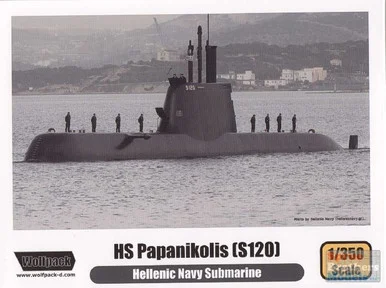 WPD13502 1:350 Wolfpack HS Papanikolis (S120) Hellenic Navy Submarine - Wolfpack Design
