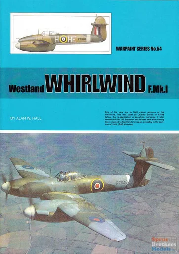 WPT054 Warpaint Books - Westland Whirlwind F.Mk.I