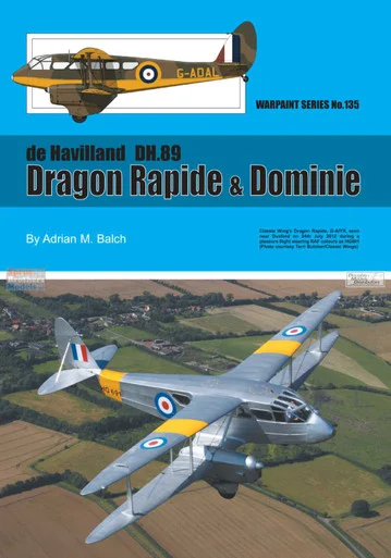 WPT135 Warpaint Books - de Havilland DH.89 Dragon Rapide & Dominie