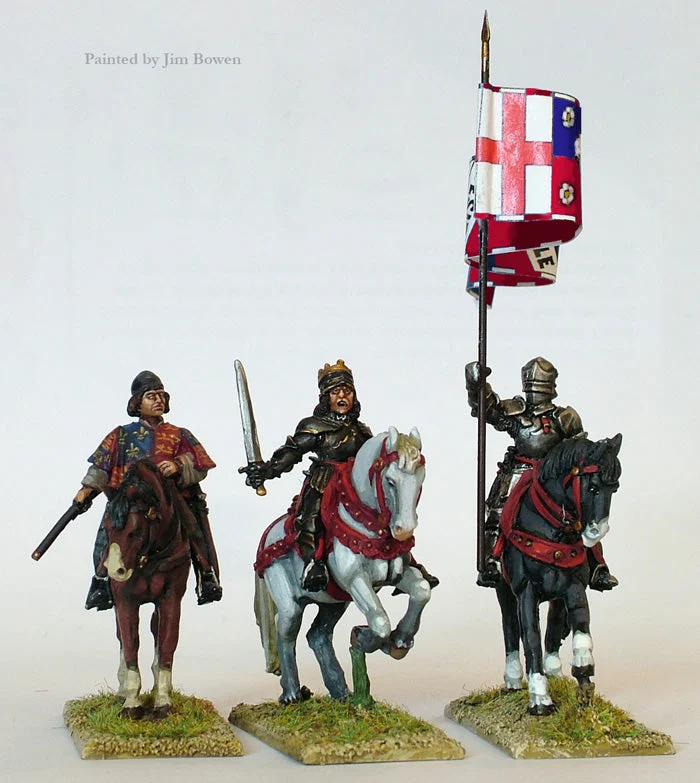 Wars Of The Roses Yorkist High Command Mounted, 28 mm Scale Model Metal Figures - Perry Miniatures