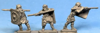 PIG030164 - Roman Legionaries throwing pila (wreath shield)