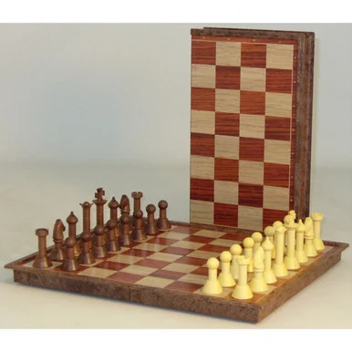WorldWise Imports 68030 Woody Magnetic Chess Travel Set - World Wide Imports