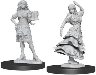 Wizkids 72588 Pathfinder Deep Cuts Unpainted Miniatures: Bartender/Dancing Girl