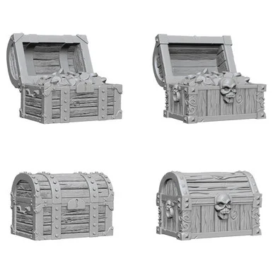 Wizkids 72590 WizKids Deep Cuts Unpainted Miniatures: Chests