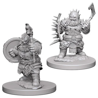 WizKids 73391 Dungeons & Dragons: Nolzur's Marvelous Unpainted Miniatures - Dwarf Male Barbarian