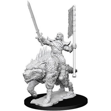 Wizkids 73547 Pathfinder Deep Cuts Unpainted Miniatures: Orc on Dire Wolf