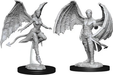 Wizkids 73841 Dungeons & Dragons Nolzur's Marvelous Unpainted Miniatures: Succubus & Incubus