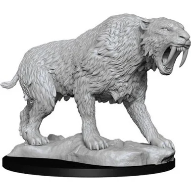 Wizkids 90272 Deep Cuts Unpainted Miniatures: Saber-Toothed Tiger