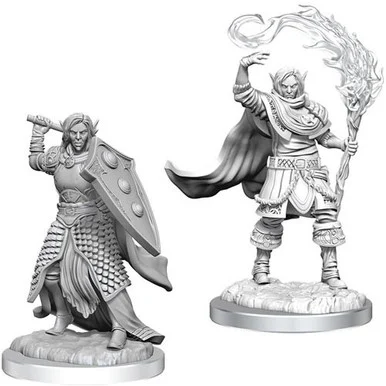 Wizkids 90404 Dungeons & Dragons Nolzur's Marvelous Unpainted Miniatures: Elf Cleric Male