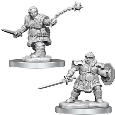 Wizkids 90406 Dungeons & Dragons Nolzur's Marvelous Unpainted Miniatures: Dwarf Female Fighter