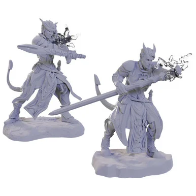 D&D Nolzur's Marvelous Unpainted Minis: W22 Tiefling Warlocks - WizKids - WZK