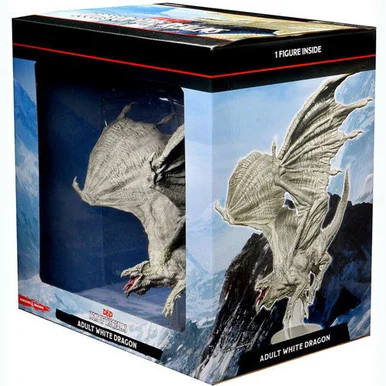 Wizkids 96020 Dungeons & Dragons Icons of the Realms: Adult White Dragon Premium Figure