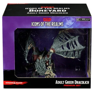 Wizkids 96039 Dungeons & Dragons Icons of the Realms Boneyard Premium Green Dracolich