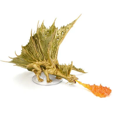 Wizkids 96116 Dungeons & Dragons Icons of the Realms: Adult Gold Dragon Premium Figure