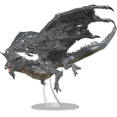 Wizkids 96146 Dungeons & Dragons Icons of the Realms: Adult Silver Dragon
